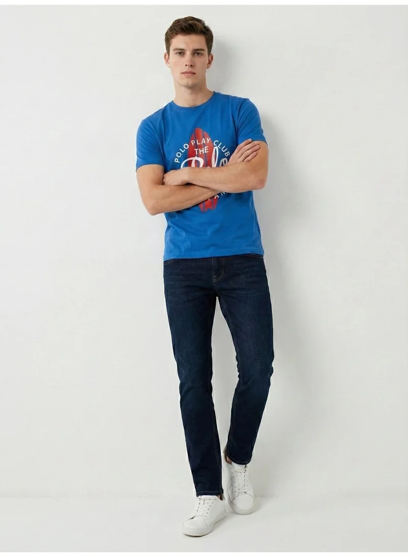 لعب البولو تيشيرت برسومات للأولاد - كحلي